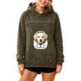 thumbnail image 4 of Pet Pouch Hoodie Womens Dog and Cat Carrier Hoodie Loose Fit Casual Cute Graphic Hooded Sweatshirt Winter Tops for Women Long Sleeve Pullover with Zipper Pouch Adjustable Opening, 4 of 5