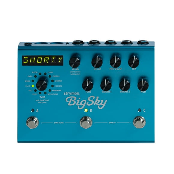 Pedal de reverberación Strymon BigSky multidimensional con 12 tipos