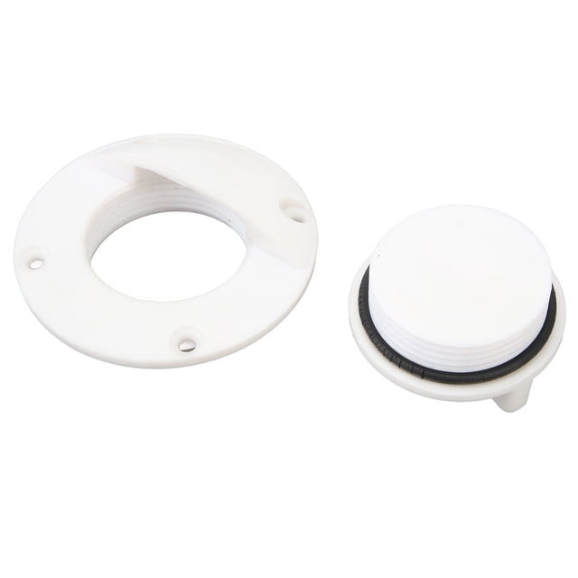 Boat Transom Drain Plug, Boat Drain Plug Kit Easy Install Seawater Resistant White High Strength for Boats