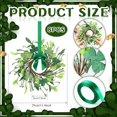 thumbnail image 3 of Guvpev 4PCS St.Patrick's Day Shamrocks Candle Wreath Artificial Clover Rings Wreath Lucky Irish Kitchen Cabinet Wreaths Pillars Candle Wreaths for Front Door Porch Wall Window Decoration, 3 of 8