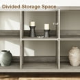 thumbnail image 6 of Grey Storage Bookshelves - 8 Cube Storage Organizer Bookshelf – Long Low Storage Shelf, Horizontal Bookcase, TV Stand – for Living Room, Entryway, Office, 6 of 12