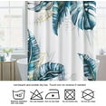 thumbnail image 6 of Stall Shower Curtain for Bathroom 36 x 72 inch, Tropical Plant Shower Curtain Fabric Summer Decorative Leaves Shower Curtain Set with 12 Hooks, Machine Washable, 6 of 6