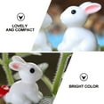 thumbnail image 4 of GOOHOCHY 12 piezas pequeñas artesanías de resina de conejo blanco musgo Micro decoración de conejito de paisajismo (blanco), 4 of 7