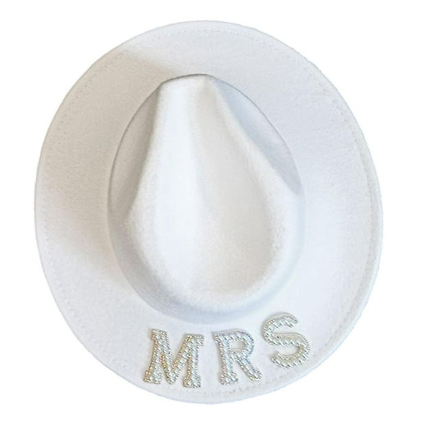 Sombrero de vaquera occidental con diamantes de imitación para despedida de soltera, talla única para despedida de soltera Sra