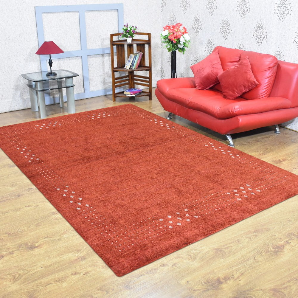 Rugsotic Carpets Hand Knotted Gabbeh Silk Mix 5'x8' Area Rug Contemporary Light Brown LSM530 Rugsotic Carpets Hand Knotted Gabbeh Silk Mix 5'x8' Area Rug Contemporary Light Brown LSM530