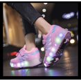 thumbnail image 4 of Kids Roller Skates Light up Shoes with Double Wheel Shoes LED USB Charging Roller Sneakers for Girls Boys, 4 of 7