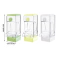 thumbnail image 3 of Cage Bird Feeder Automatic Clear Parrots Feeder Bird Feeding Supply Nonspill Bird Container for Birdcages, 3 of 9