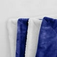 thumbnail image 3 of Elegant Comfort Reversible and Plush Flannel Fleece Sherpa Throw- Lightweight Soft and Cozy- All Season Decorative Throw, Perfect for Lounging, 50 x 60 inches, Royal Blue, 3 of 6