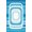 Blue White, Pattern 13, variant on Design&I 8'x10' Washable Area Rug Sleek Flatweave Pet Friendly Ocean Wave Themed Abstract Nautical Scroll Motif Contemporary for King Size Bedroom, Under Bed