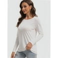 thumbnail image 5 of Women Long Sleeve Shirts Tops Fall Tunic Causal Fashion Round Neck Basic Tee, 5 of 6