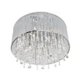 thumbnail image 1 of 6 Light Drum Shade Flush Mount with Chrome finish, 1 of 7