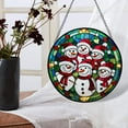 thumbnail image 4 of Pawberry Snowmen Families Window Hanging Stained Glass, Snowmen Families Suncatchers for Windows Stained Glass, Stained Glass Snowmen Families suncatcher, 4 of 7