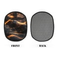 thumbnail image 2 of Pofeuu Abstract Glowing Wave Pattern Print Silicone Pot Mat Mitten With Hanging Loop Heat Resistant Oven Mitts Non-Slip Bbq Baking Smoking Potholders, 2 of 7