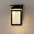 thumbnail image 3 of Black Rectangular Outdoor Solar Wall Lights Dusk to Dawn Exterior Sconces with Remote Control 2 Pack, 3 of 8