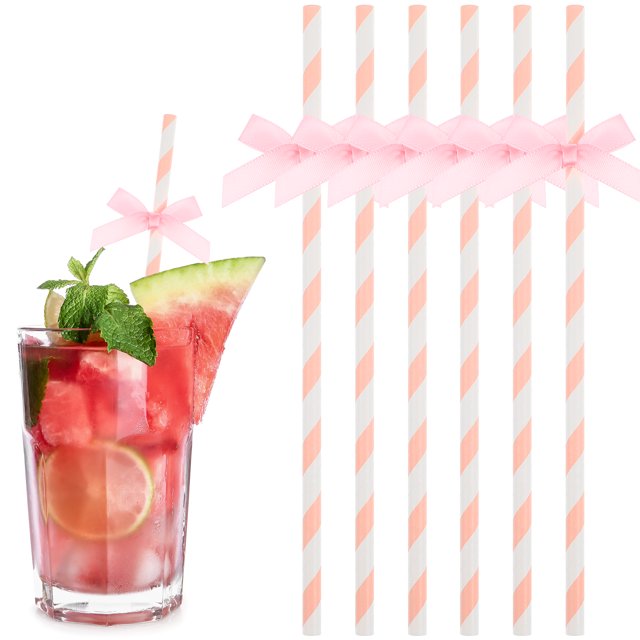 BRIGHTFUFU 60pcs pajitas de papel pajitas creativas decoraciones de pasteles de cumpleaños suministros para fiestas