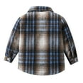 thumbnail image 3 of lnmuld Unisex Toddler Plaid Shirt | Long Sleeve Lapel Button Down Top for Boys & Girls | formal School Photo Outfit | Comfortable Cotton Size:5-6 Years, 3 of 6