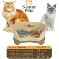 thumbnail image 6 of Neater Pets Neater Feeder Deluxe Mess-Proof Elevated Food & Water Bowls for Cats, Cappuccino, 6 of 9