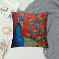 thumbnail image 2 of Creowell  Colorful Dazzling Beautiful Peacock Birds Abstract Art Throw Pillow Covers Sofa Pillowcase Car Square Throw Pillowcases Home Decoration，Multi-Size, 2 of 5