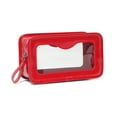 thumbnail image 4 of Daisy Rose Waterproof Make Up Bag for Wome with Transparent Window | PU Vegan Leather TSA Approved Cosmetic Toiletry Travel Pouch - Red, 4 of 5