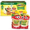 Mott's Apple and Cinnamon Applesauce, Variety Pack, 3.2 oz, 20 Count Clear Pouches