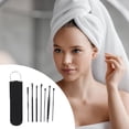 thumbnail image 5 of Unique Bargains Long Handle Earwax Cleaning Tool Kit 7Pcs Black, 5 of 6