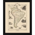 thumbnail image 2 of Tallis 20x24 Black Modern Wood Framed Wall Art Titled - South America - Tallis 1851, 2 of 6
