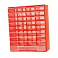 thumbnail image 1 of veasfak Armoire de Rangement à Tiroirs avec 33 Compartiments Boîte à Outils de Salle de Bain Rouge, 1 of 9
