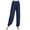 Dark Blue, variant on Sleep Pants for Women Loose Elastic Waist Sleepwear Jogger Track Pants Comfy Solid Color Pajama Bottoms