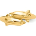 thumbnail image 5 of 14K Yellow Gold Double Dolphin Ring (Size 6) Made In Peru k3922, 5 of 5