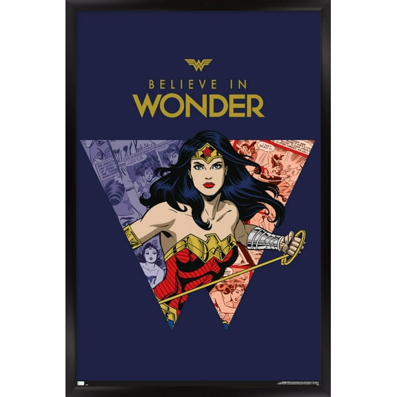Wonder Woman - Believe in Wonder Wall Poster, 22.375" x 34", Framed