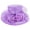 Purple, variant on ChicHeadwear Medium Brim Organza Rose Cluster Sun Hat - Fuchsia