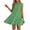 Green [Striped], variant on qucoqpe Womens Summer Dress Fashion Casual Floral Printed Sleeveless Round Neck Mini Dress Loose Flowy Pleated Hem Sundress