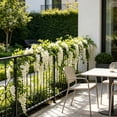 thumbnail image 4 of Iumwxz Artificial Forsythia Wisteria Garland Greenery Decorative Floral Vine Door Window Railing Home Wedding Event Spring Summer Visual Arrangement White, 4 of 6