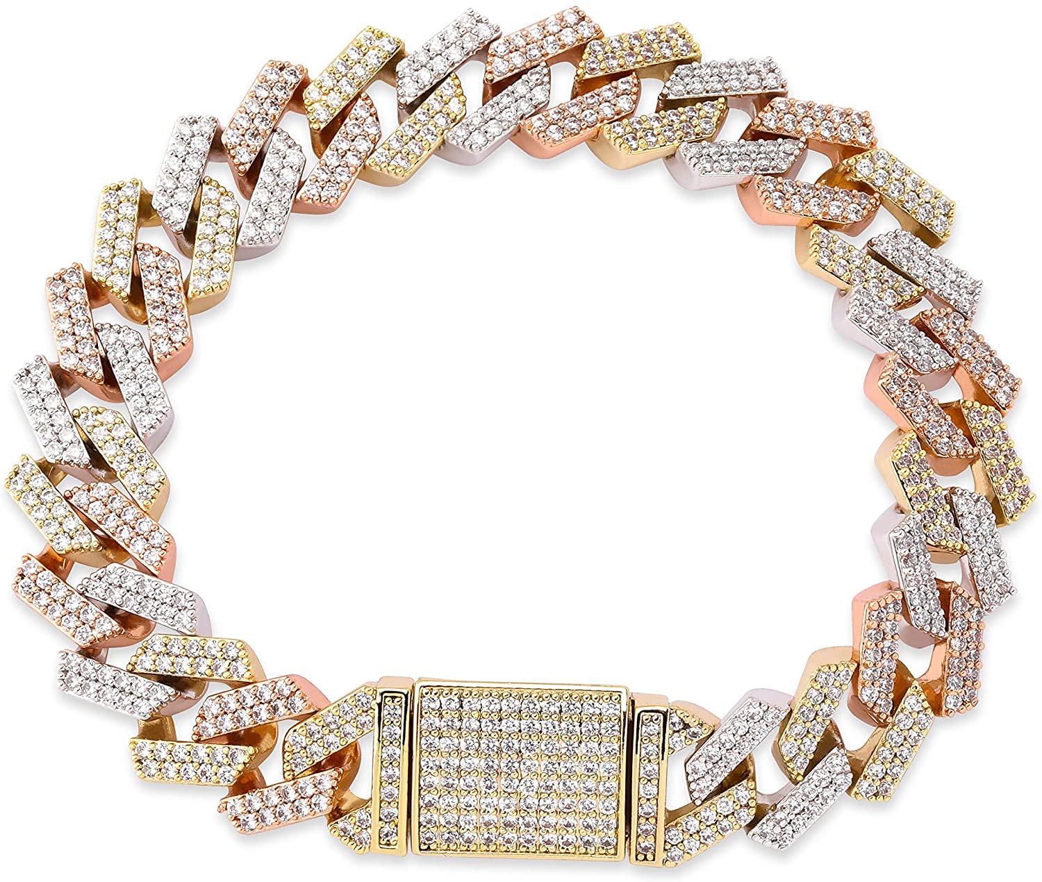 Lab Diamond Miami Cuban Link Bracelet 