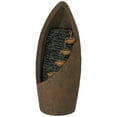 thumbnail image 6 of Nathan Cascade 34 1/2" High Large Rustic Indoor Outdoor Decor Faux Stone Floor Fountain with Light LED Outside, 6 of 9