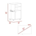 thumbnail image 3 of Newboti Furniture Columba Kitchen Cart, Single Door Cabinet, Four Caster 47722, 3 of 8
