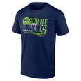 thumbnail image 2 of Men's Fanatics College Navy Seattle Seahawks Hometown Rushing Yards T-Shirt, 2 of 3
