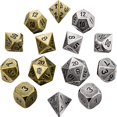 thumbnail image 1 of Jovitec - Juego de dados D&D de aleación de zinc sólido de 14 piezas, dados poliédricos duraderos con números impresos y bolsas de almacenamiento de terciopelo para juegos, mazmorras y dragones, juego Jovitec 603996169210, 1 of 1