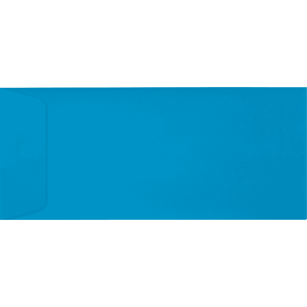 LUXPaper #10 Open End Envelopes w/Peel & Press, 4 1/8 x 9 1/2, Pool Blue, 50/Pack