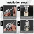 thumbnail image 3 of 4 in 1 Water Pipe Wrench,Integrated Internal & External Pipe Threading Tool for 1/2'' & 3/4'' Pipes,Electric Drill Compatible PVC Threader, 3 of 7
