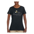 thumbnail image 2 of Wild Bobby, Bee Happy Motivational Inspirational Teachers, Pop Culture, Women Graphic Tee, Black, Small, 2 of 4