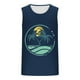 thumbnail image 3 of Mens Camisetas de Verano Casual sin Mangas de Impresión Suéter Cuello Redondo Deportes Superior, Poliéster, 3 of 4