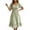 *Green, variant on VBVC Women's Smocked Square Neck Floral Midi Dress , Ladies' Short Puff Sleeve A-Line Dress , Summer Ruffle Hem Swing Dress For Women, S-5XL