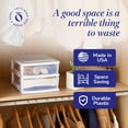 thumbnail image 5 of Homz Plastic 2 Drawer Medium Home Storage Cart, White Frame with Clear Drawer, 2 Pack, 5 of 9