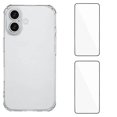 thumbnail image 1 of For iPhone 16 Plus TPU Case WANLONFENG WL3 Series 1.5mm Phone Cover with 2Pcs Tempered Glass Films -, 1 of 5