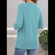 thumbnail image 4 of Blusas Tipo Túnica de Larga para Mujer, con Cuello en V, Botones y Ribete Suave, Informales y Holgadas Lago Azul M, 4 of 7