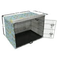 thumbnail image 6 of Alphabet Dog Crate Cover, Continuous Funny Pattern of Animals and Trees with Letters, Easy to Use Pet Kennel Cover Small Dogs Puppies Kittens, 7 Sizes, Pale Sky Blue Multicolor, by Ambesonne, 6 of 6