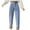 Blue, variant on LYXSSBYX Plus Size Jeans for Women Women Fashion Winter Warm Ripped Plus Size Trousers