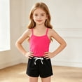 thumbnail image 6 of Atogsazn Toddler Baby Girls Summer Cotton Set Kids Casual Sleeveless Tank Tops & Shorts Outfit Trendy Hot Pink 2-3 Years Fashion, 6 of 8