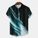 thumbnail image 1 of Blusa y camisa de manga corta con cuello alto para hombre, informal, a la moda, con estampado, de poliéster, 1 of 4